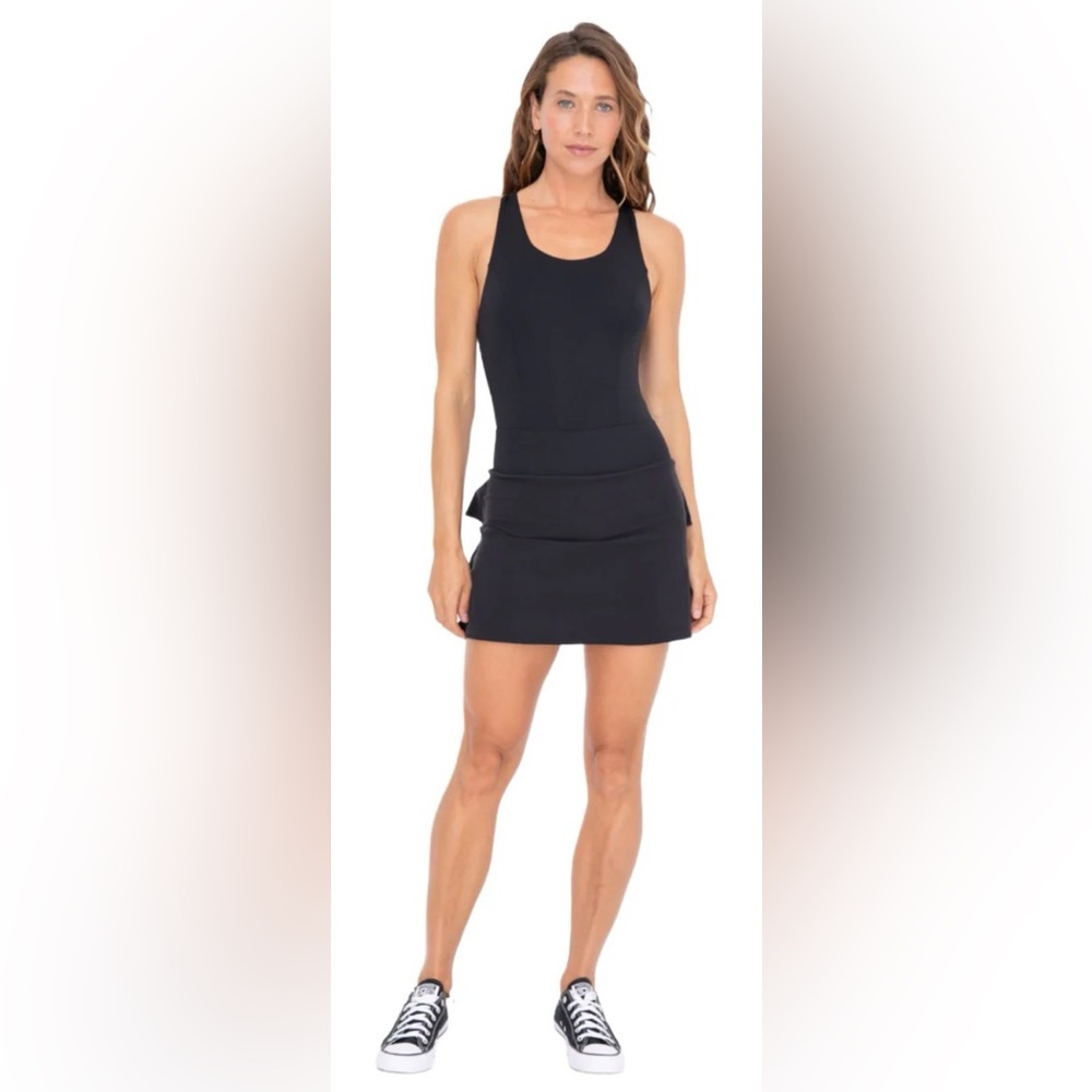 Mono B. Ruffle Back Active Tank Dress